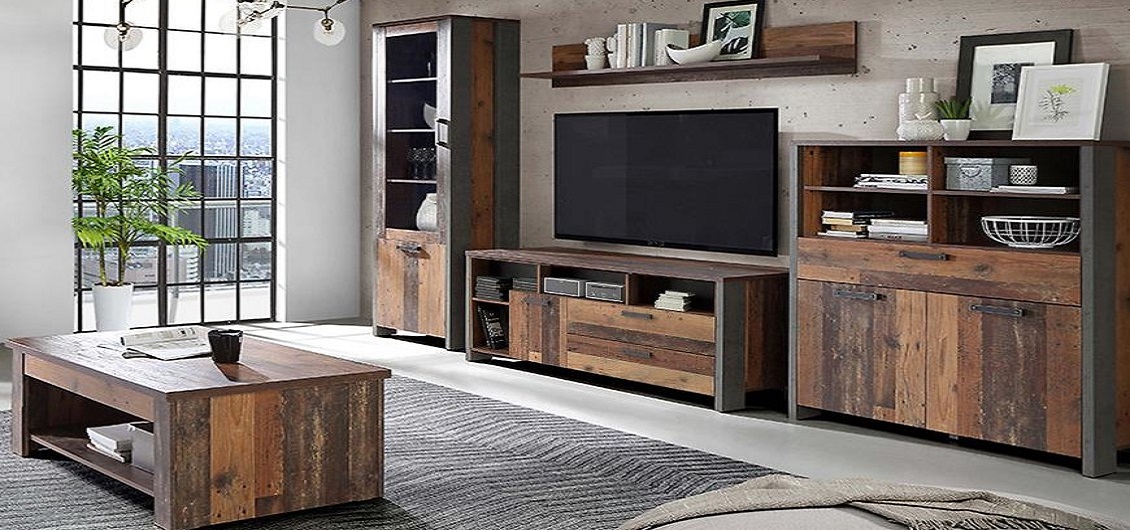 System Symmach old wood vinteage/beton